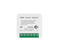 Tocca l'interruttore della luce, Mini Smart Switch 16A Interruttori luce fai da te Casa intelligente wireless a 2 vie con Tuya Alexa Home(Ewelink APP)