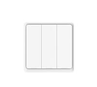 Tocca l'interruttore della luce, Tuya Smart ZigBee 3.0 Wireless 12 Scene Wall Switch Button Controller Adesivo Smart Automation(3 Gang White,3 pieces)