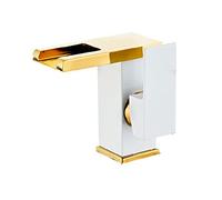 Tocca per bagno a cascata leggera a led con 3 colori che cambia un mixer a bacino a maniglia singola per cucciolo di tocco di ottone in ottone caldo e freddo per il lavandino della nave design