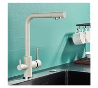 Tocca per filtro per acqua di rubinetto grigio nero elegante - lavandino del miscelatore da cucina per sistema di filtrazione a efficienza di acqua calda e fredda (Cromo Design) Aqiong