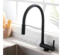Tocca pieghevole cucina cucina cromata miscelatore cucina a leva singola toccata con spray cucina spray per rubinetto la finestra anteriore del tubo flessibile (oro spazzolato) LWX