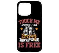 Toccami e la tua prima lezione di boxe è un pugile combattente gratuito Custodia per iPhone 15 Pro Max