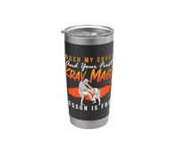 Toccare Il Mio Caffè E Krav Maga Guerriero Chiudi Combattimento Krav Maga Bicchiere termico in acciaio inox doppia parete