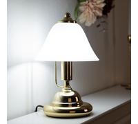 Toccare Notte Luce Dormire Camera Ottone Alabatro Ottica Vetro Lampada Bianco [EEK: Non valutato]