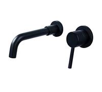 Tocche di bacino montato a parete Mixer per lavandino caldo e freddo Mixer Tap Dishing Taps Per bagno Mistina a parete Missatura a parete Tap Taps Caspetta per lavandino da bagno Blacksplit25cm Beauty