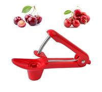 Tocciolatore di ciliegie, in acciaio inox, per rimuovere i semi di ciliegie, per frutta, ciliegia (rosso)