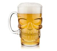 Tocco finale FTA1862 Gothic Skull Beer Lager Glass in vetro, Halloween Barware