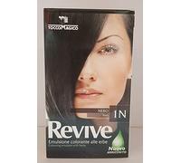 Tocco Magico - Revive Emulsione colorante alle erbe da 60 ml + Maschera di benessere da 15 ml, effetto Nero 1N, perfetta copertura dei capelli bianchi, facile applicazione