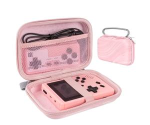 TOCCOOL Custodia portatile per console di gioco portatile, custodia protettiva da viaggio retrò, mini console di gioco, per cavo di ricarica, auricolari, batterie e accessori (rosa)