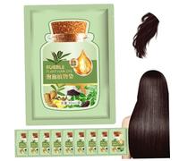 Toce per capelli a bolle, 10 pezzi coloranti naturali a lungo duratura da 30 ml di shampoo per piante da 30 ml per le donne di colore grigio saloni di casa (acqua nera)