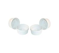 ToCi - Formine per crème brûlée, 11 cm, scodelline per Ragout Fin, formine per sfogliata in ceramica, anche per soufflé al cioccolato, bianco 6 pezzi