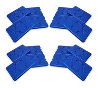 ToCi Set di 16 mattoncini refrigeranti da 200 ml - elementi refrigeranti piatti blu per borsa termica e refrigerante | cuscinetti refrigeranti per alimenti, riutilizzabili e senza BPA | piastre