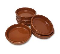 ToCi Set di 4 ciotole per tapas marrone | 230 ml ciotola Cazuela | ciotole per dessert in argilla mediterranea Ø 15 cm | argilla tradizionale spagnola