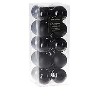 ToCi Set di palline di Natale, colore nero, set da 20 con palline per albero di Natale, diametro 4 cm, decorazione natalizia, decorazioni per albero di Natale, lucide e opache