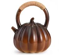 Tociera di zucca, tea di zucca da 1100 ml di capacità, pentola unica con manico e coperchio, tè design di per piano cottura, bollitore fischiatore in ceramica per piano cottura