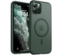 TOCOL Cover Magnetica per iPhone 11 Pro Max 6,5 Pollic, Compatibile con MagSafe, Custodia Antiurto Traslucida Opaca, Verde Alpino