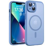 TOCOL Cover Magnetica per iPhone 13 6,1 Pollic, Compatibile con MagSafe, Protezione Fotocamera Integrata, Custodia Antiurto Traslucida Opaca, Blu Chiaro