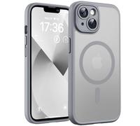 TOCOL Cover Magnetica per iPhone 13 6,1 Pollic, Compatibile con MagSafe, Protezione Fotocamera Integrata, Custodia Antiurto Traslucida Opaca, Titanio Grigio