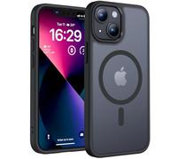 TOCOL Cover Magnetica per iPhone 13 Mini 5,4 Pollic, Compatibile con MagSafe, Custodia Antiurto Traslucida Opaca, Nero