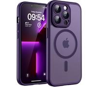 TOCOL Cover Magnetica per iPhone 13 Pro 6,1 Pollic, Compatibile con MagSafe, Protezione Fotocamera Integrata, Custodia Antiurto Traslucida Opaca, Viola Intenso