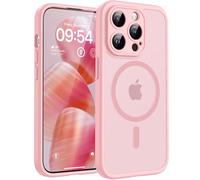 TOCOL Cover Magnetica per iPhone 13 Pro 6,1 Pollic, Compatibile con MagSafe, Protezione Fotocamera Integrata, Custodia Antiurto Traslucida Opaca, Rosa Chiaro