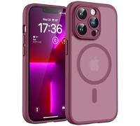 TOCOL Cover Magnetica per iPhone 13 Pro Max 6,7 Pollic, Compatibile con MagSafe, Protezione Fotocamera Integrata, Custodia Antiurto Traslucida Opaca, Prugna