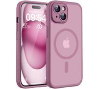 TOCOL Cover Magnetica per iPhone 15 6,1 Pollic, Compatibile con MagSafe, Protezione Fotocamera Integrata, Custodia Antiurto Traslucida Opaca, Lilla Viola