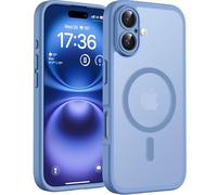 TOCOL Cover Magnetica per iPhone 16 6,1 Pollic, Compatibile con MagSafe, Protezione Fotocamera Integrata, Custodia Antiurto Traslucida Opaca, Blu Chiaro