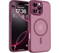 TOCOL Cover Magnetica per iPhone 16 Pro 6,3 Pollic, Compatibile con MagSafe, Protezione Fotocamera Integrata, Custodia Antiurto Traslucida Opaca, Prugna