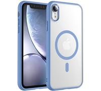 TOCOL Cover Magnetica per iPhone XR 6,1 Pollic, Compatibile con MagSafe, Custodia Antiurto Traslucida Opaca, Blu Chiaro