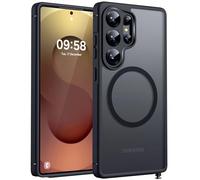 TOCOL Custodia opaca per S25 Ultra 5G, 18N magnetica [grado militare antiurto da 4,5 m), adatta per MagSafe, cover posteriore opaca sottile traslucida per Galaxy S25 Ultra (nero)