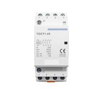TOCT1 4P 25A 110V BOBINA 50/60HZ Contattore modulare per uso domestico su guida DIN Contattori 4NO o 2NO 2NC(220V,4NO)