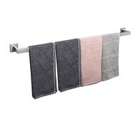 TocTen Portasciugamani da bagno, base quadrata, in acciaio inox SUS304, per bagno, accessori da bagno, resistente supporto per asciugamani da parete (nichel spazzolato, 33)
