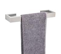 TocTen, Portasciugamani da bagno, base quadrata spessa in acciaio inox SUS304 barra portasciugamani per bagno, accessori da bagno barra portasciugamani resistente da parete, nichel spazzolato, 30,5 cm