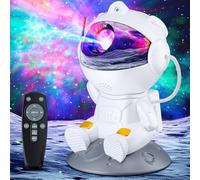 TOCVEOE Proiettore Stelle Astronauta, Lampada Notturna Bambini con Telecomando 8 Modalità di Proiezione, Rotazione a 360° per Bambini e Adulti, Perfetto per Camere da Letto, Festa e Relax