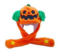 Tocwick Cappello di zucca di Halloween, Jack-O-Lantern, cappello di peluche che si muovono le mani divertenti puntelli di scena per feste Cosplay gotiche accessori per costumi, Zucca, M