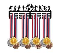 Tocwick Supporto per medaglie da calcio, supporto per medaglie sportive, supporto per medaglie per calciatori, scaffale decorativo da parete per badge sportivi, medaglie a 3 piani, corsa, calcio,
