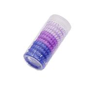 TOCYORIC 10 Pcs Rubber Spiral Hair Ties Elastic Hair Bands No Crease Coil Hair Tie Ponytail Holders Hair Coils Phone Cord Hair Ties for Women Thick Hair (Purple)