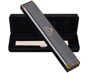 TOCYORIC Blues Harmonica 24 Hole C Key with Case, Mouth Organ Harp, Diatonic Harmonica for Beginner, Adult, Kids, Professional, Students, Friends, Gifts