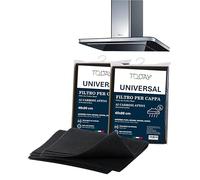 Today - 2x Filtro Universale ai Carboni Attivi per Cappe da Cucina 40x80 cm - Ritagliabile, Antiodore, Trattiene Grasso e Umidità - Made in Italy