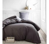 Today Copripiumino e federe, Percalle, Grigio, 240 x 260 cm