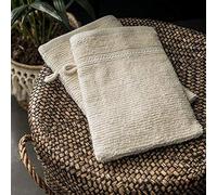 TODAY Guanti da Bagno, Cotone, Ecru Naturale, 16x21