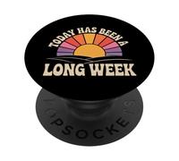 Today Has Been A Long Week Sarcastico esausto stanco - PopSockets PopGrip Adesivo