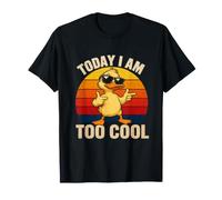 Today I Am Too Cool Funny Duck Retro Vintage Occhiali da Sole Maglietta