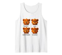 Today I Feel Cool Teddy Bear Face Moods Illustrazione Grafica Canotta
