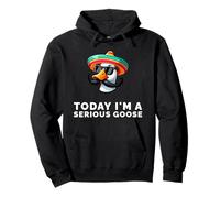 Today I’m A Serious Goose Funny Meme Bird Humor Sarcasm Felpa con Cappuccio