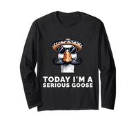 Today I’m A Serious Goose Funny Meme Bird Humor Sarcasm Maglia a Manica