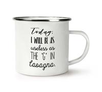 Today I Will Essere Come Inutile Il G IN Lasagne Rétro Smalto Tazza - Divertente