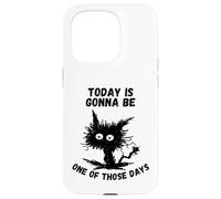 Today is going be one of those days humor Funny Stressed Cat Custodia per iPhone 15 Pro