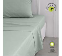 Today Lenzuolo Drap Plat 240/300 Coton TODAY Organic Celadon in Verde 240x300 cm